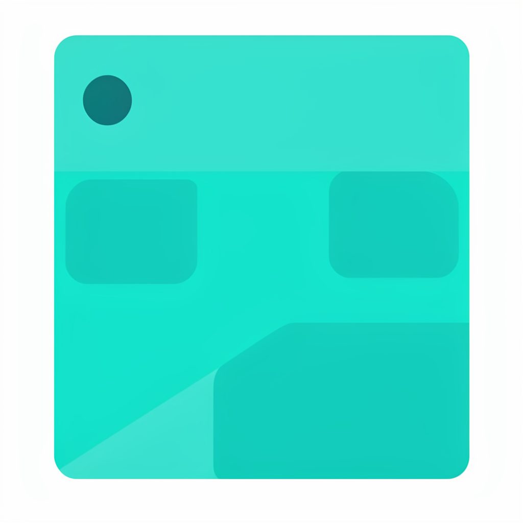 Flat vector illustration of layered application windows in navy and teal representing software products